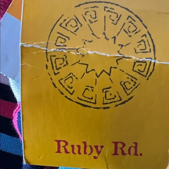 Ruby Rd. Navy Multi-Color Striped Cardigan - Picture 9 of 9